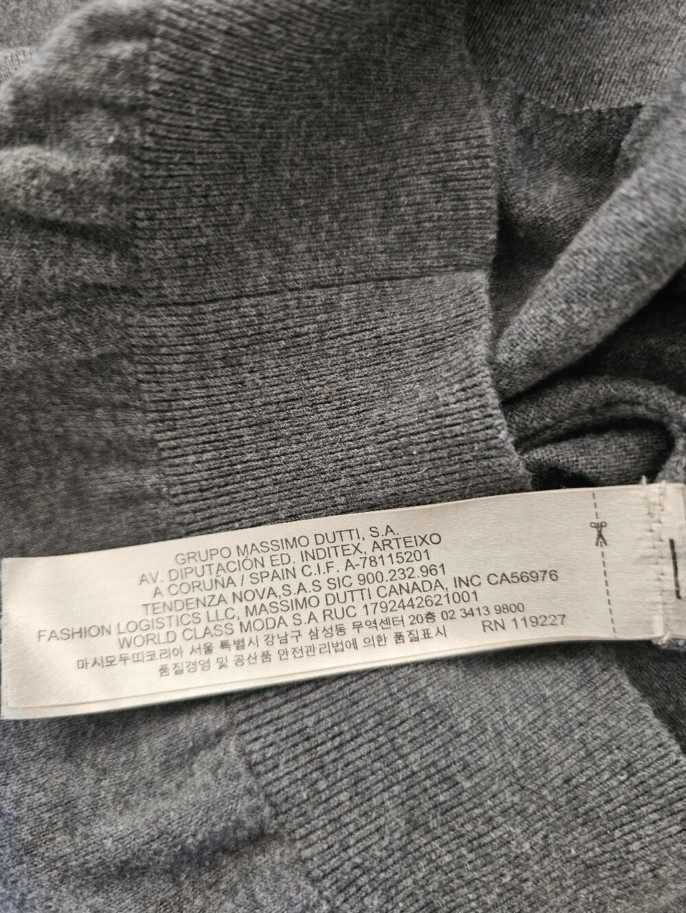 Massimo Dutti Women L Gray Cotton Silk Cashmere V Neck Sweater Suede Elbow Patch - Picture 7 of 12